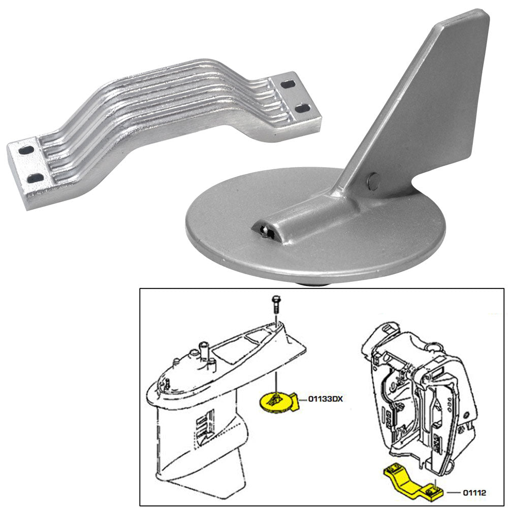 Tecnoseal Anode Kit wHardware Yamaha 150200HP Zinc 21101