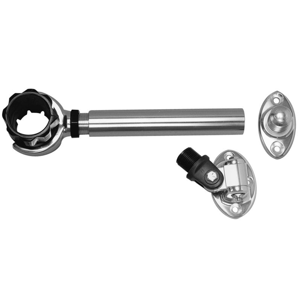 Rupp Threaded Antenna Support w6 Flat Mount Oval 4Way Base 15 Collar PAK0006