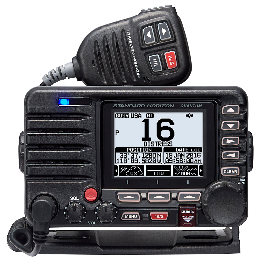 Standard Horizon Quantum GX6000 25W Commercial Grade Fixed Mount VHF wNMEA 2000 Integrated AIS receiver Speaker Mic