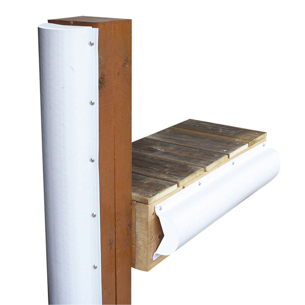 Dock Edge Piling Bumper One End Capped 6 White DE1020F