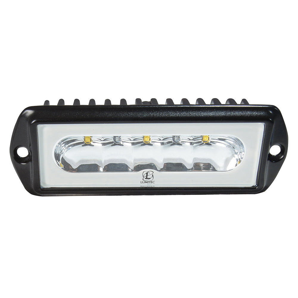 Lumitec Capri2 Flush Mount LED Flood Light Black Housing 2Color WhiteBlue Dimming 101186
