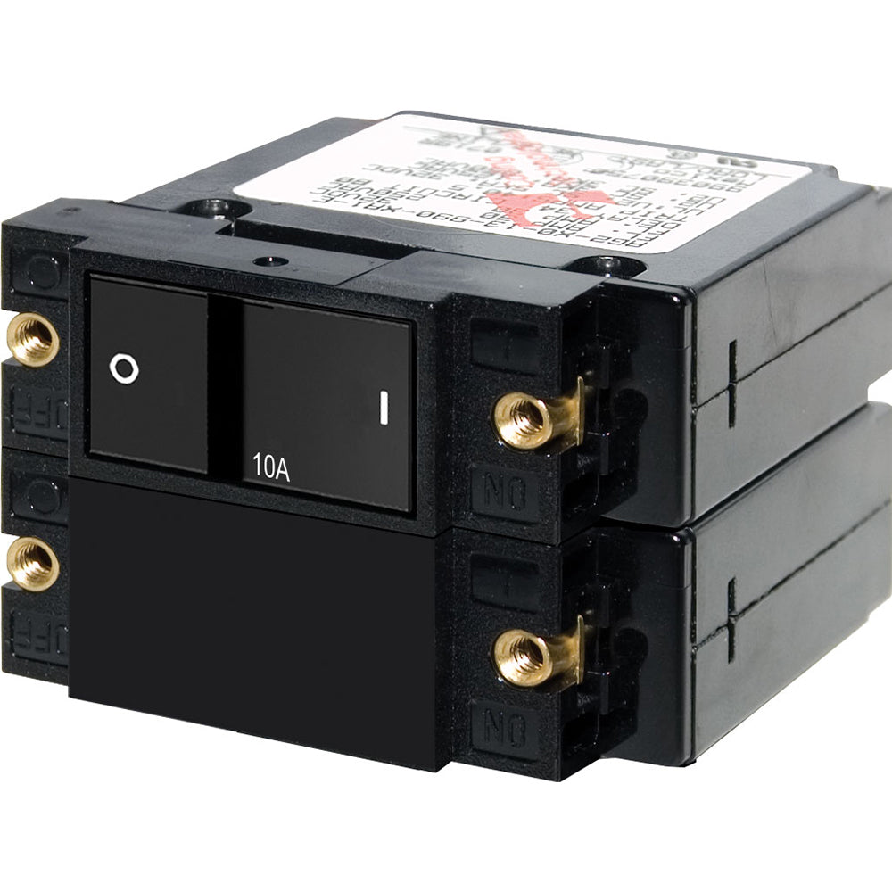 Blue Sea 7410 ASeries Flat Rocker Circuit Breaker Double Pole 10A 7410