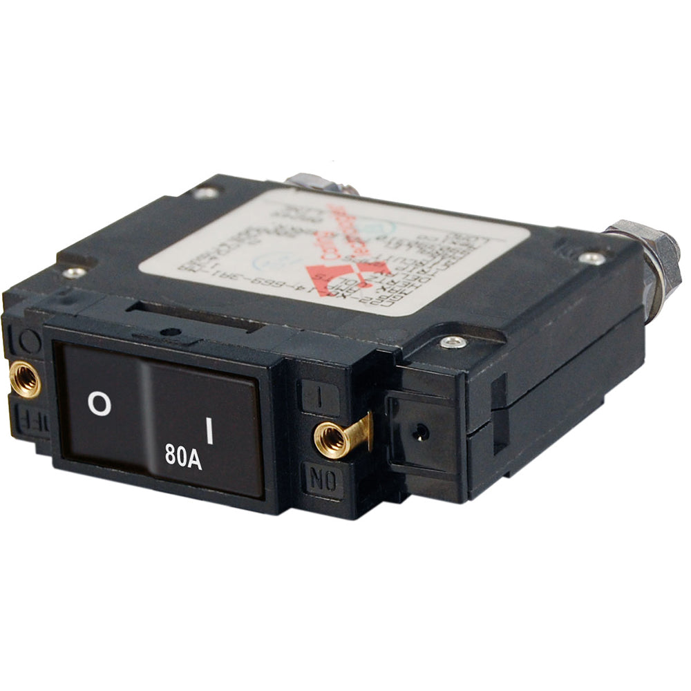 Blue Sea 7548 CSeries Flat Rocker Circuit Breaker Single Pole 80A 7548