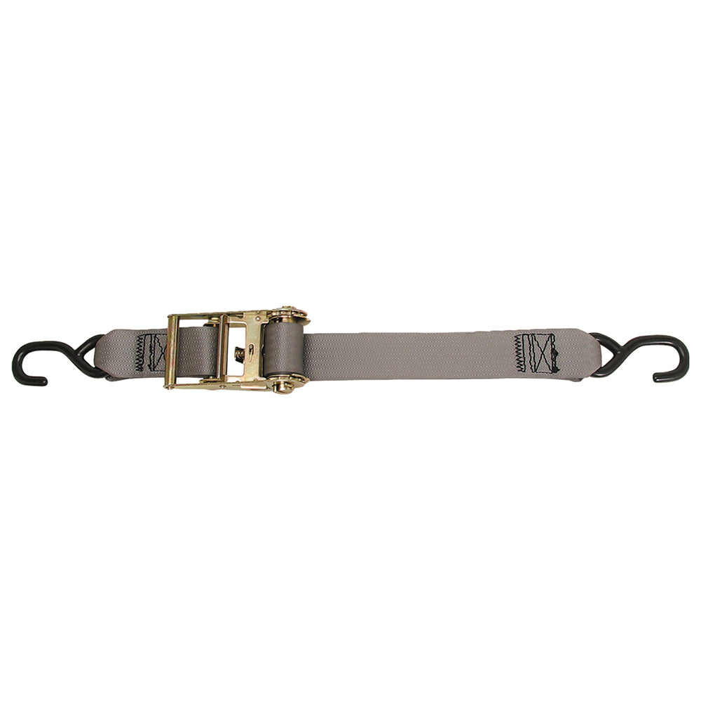 CargoBuckle Multipurpose Ratchet Strap TieDown wSHooks 2 x 15 F13758