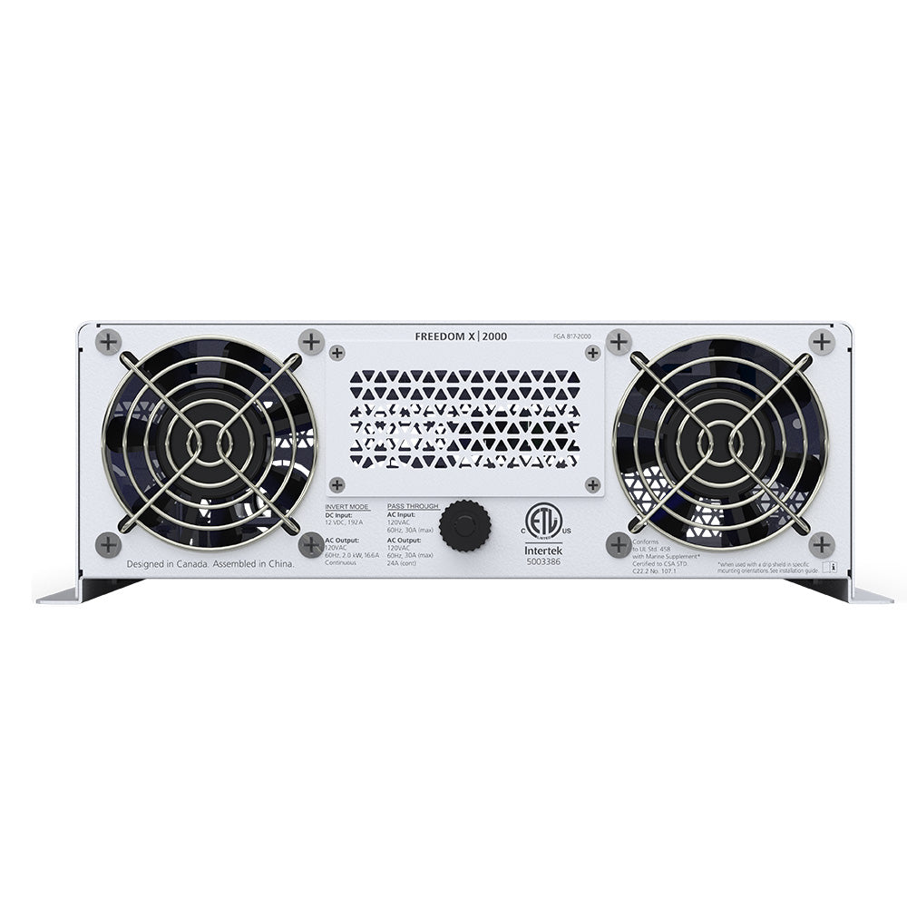 Xantrex Freedom X 2000 True Sine Wave Power Inverter 12VDC 120VAC 2000W 8172000