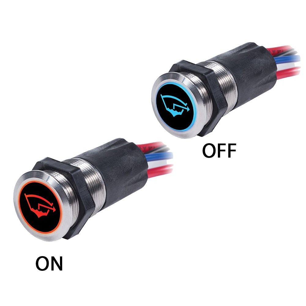 Blue Sea 4180 Backlit Push Button Switch OFFON 15A 4180