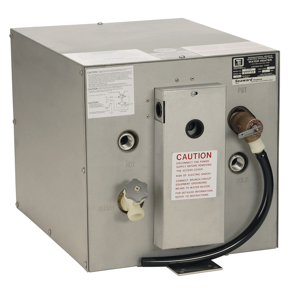 Whale Seaward 6 Gallon Hot Water Heater wRear Heat Exchanger Galvanized Steel 240V 1500W S650