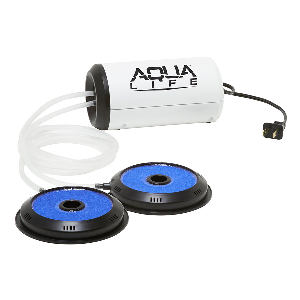 Frabill AquaLife Aerator Dual Output 110V Greater Than 100 Gallons 14212
