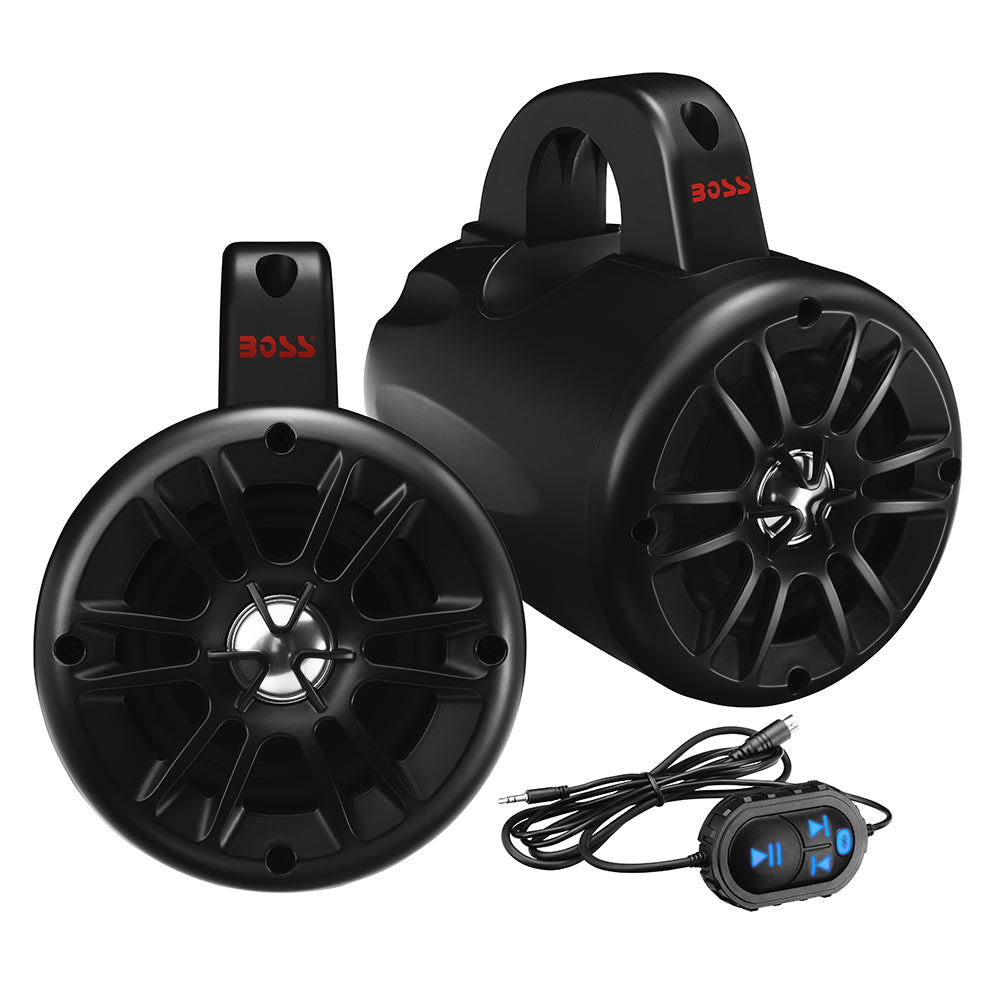 Boss Audio 4 BM40AMPBT Amplified Waketower Speakers Matte Black 500W BM40AMPBT