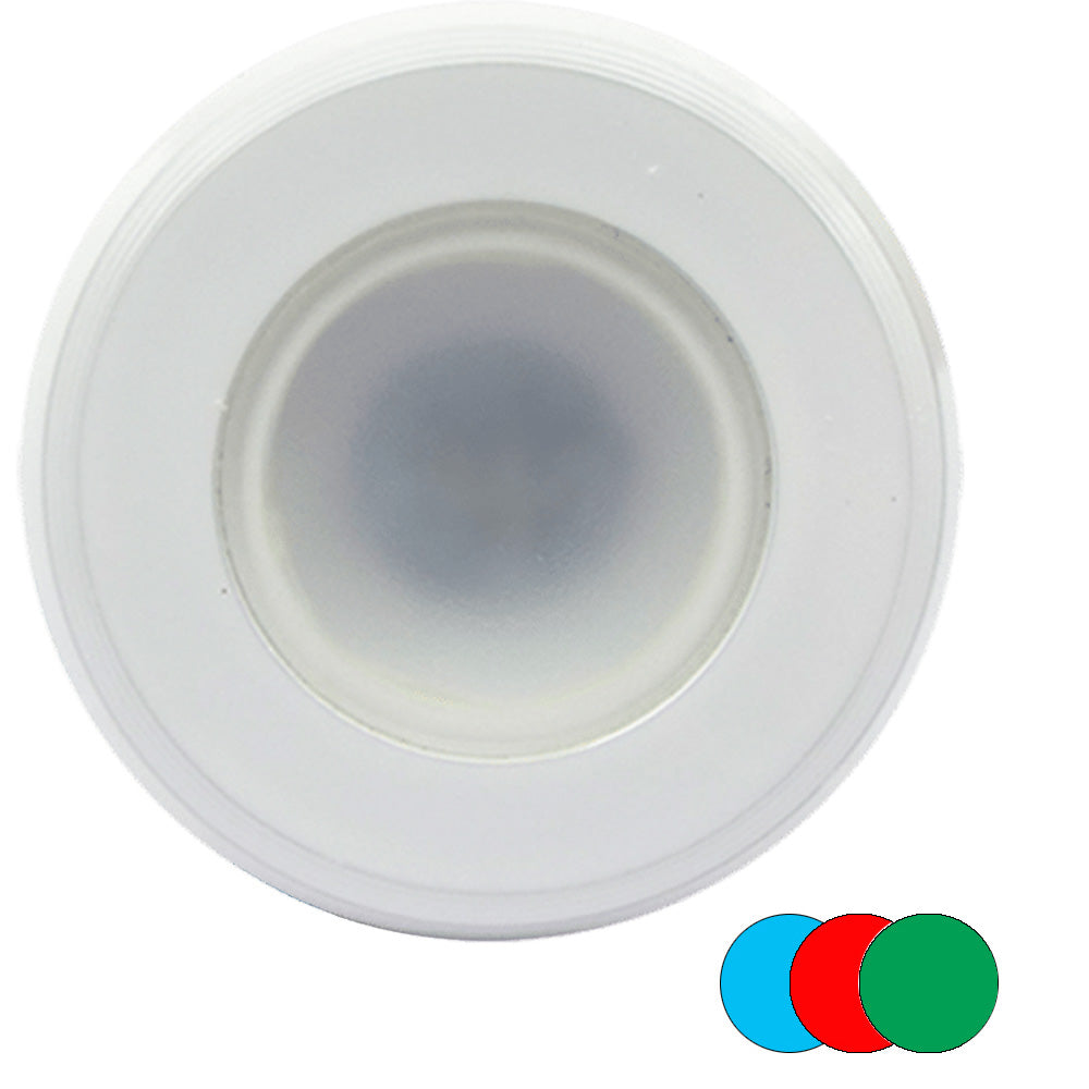 ShadowCaster ColorChanging White Blue Red Dimmable White Powder Coat Down Light SCMDLWBRWH