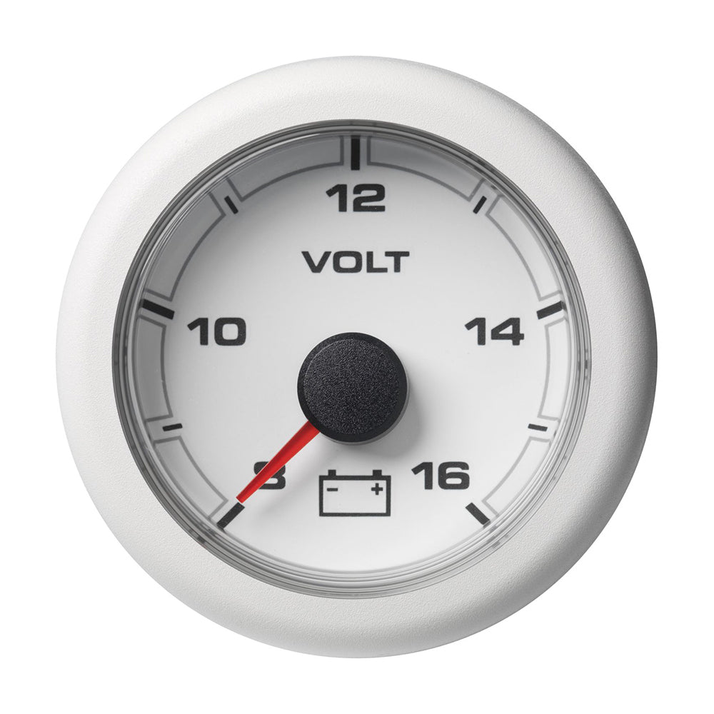 Veratron 52MM 2116 OceanLink Battery Voltage Gauge 8 to 16V White Dial Bezel A2C1066110001