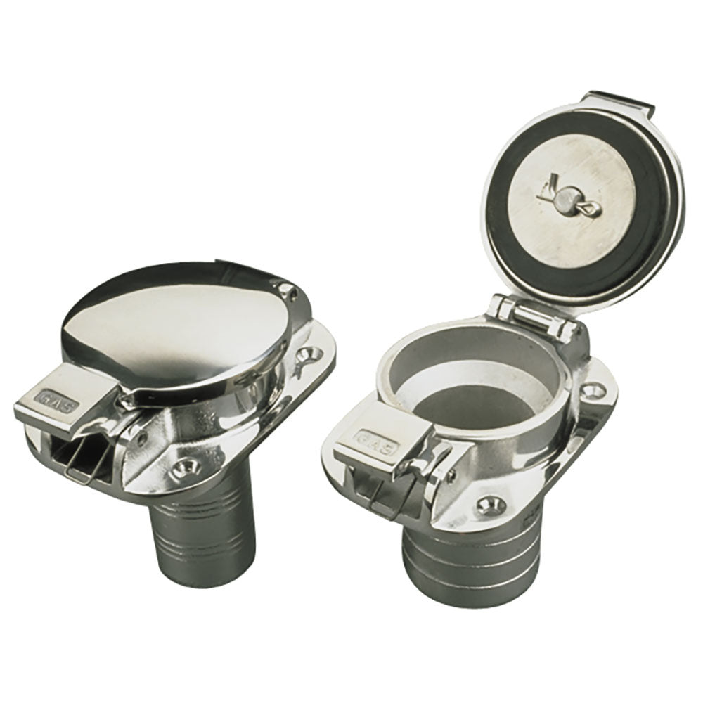 SeaDog Stainless Steel Flip Top Deck Fill Gas 2 Hose 351100
