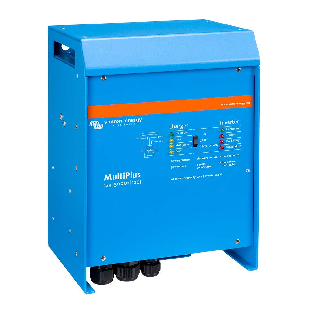 Victron MultiPlus InverterCharger 12 VDC 3000VA 120vAC w120AMP Battery Charger 50AMP Transfer Switch PMP123021102