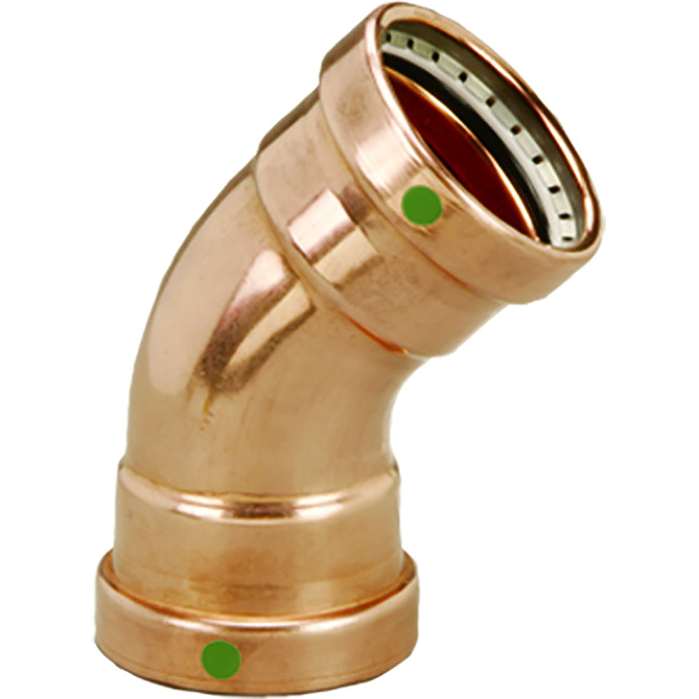 Viega ProPress 212 45 Copper Elbow Double Press Connection Smart Connect Technology 20653