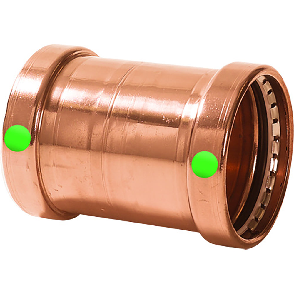 Viega ProPress 212 Copper Coupling wo Stop Double Press Connection Smart Connect Technology 20743