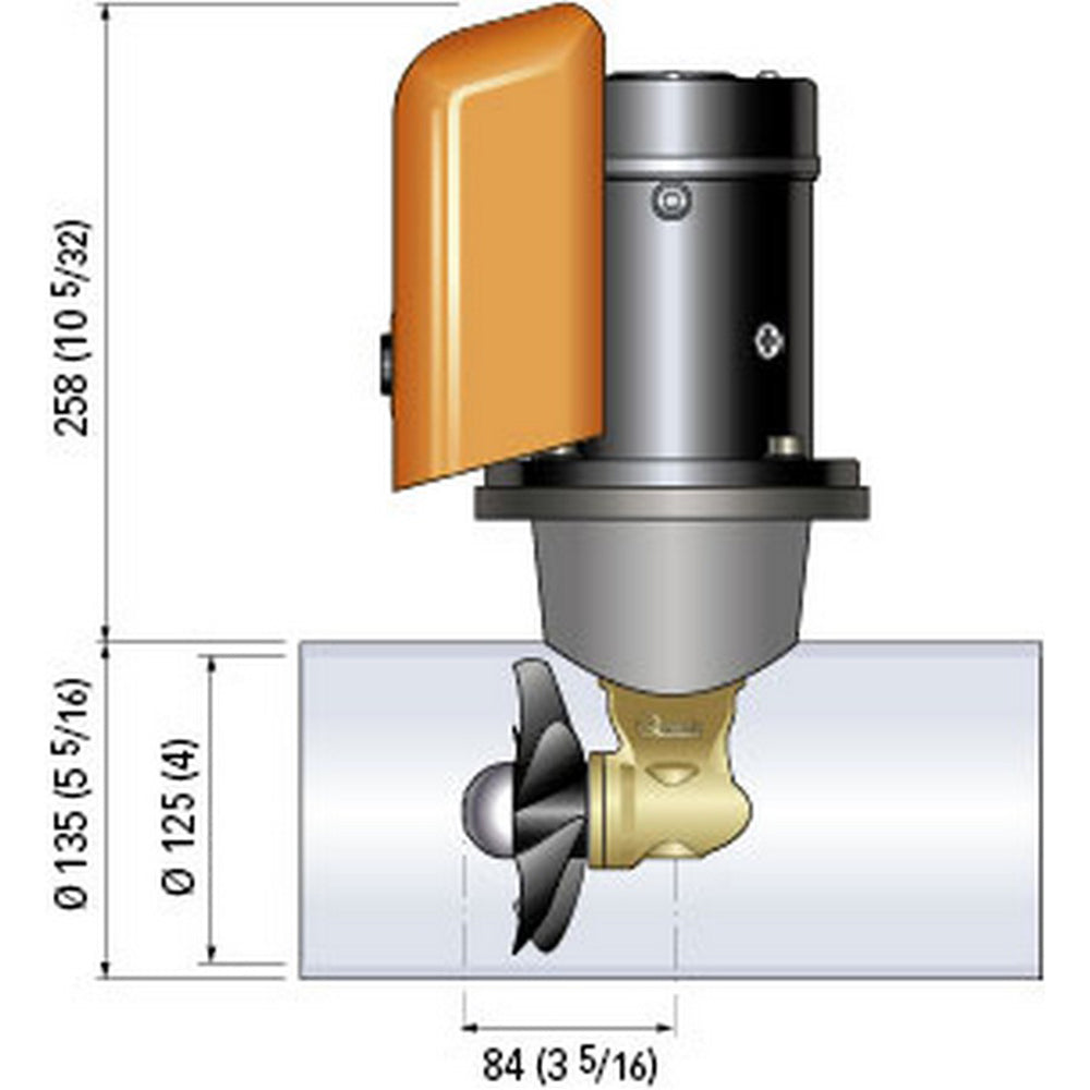 Quick Bow Thruster BTQ 12530 30KGF 12V D125 15kW FGBT12530120T00