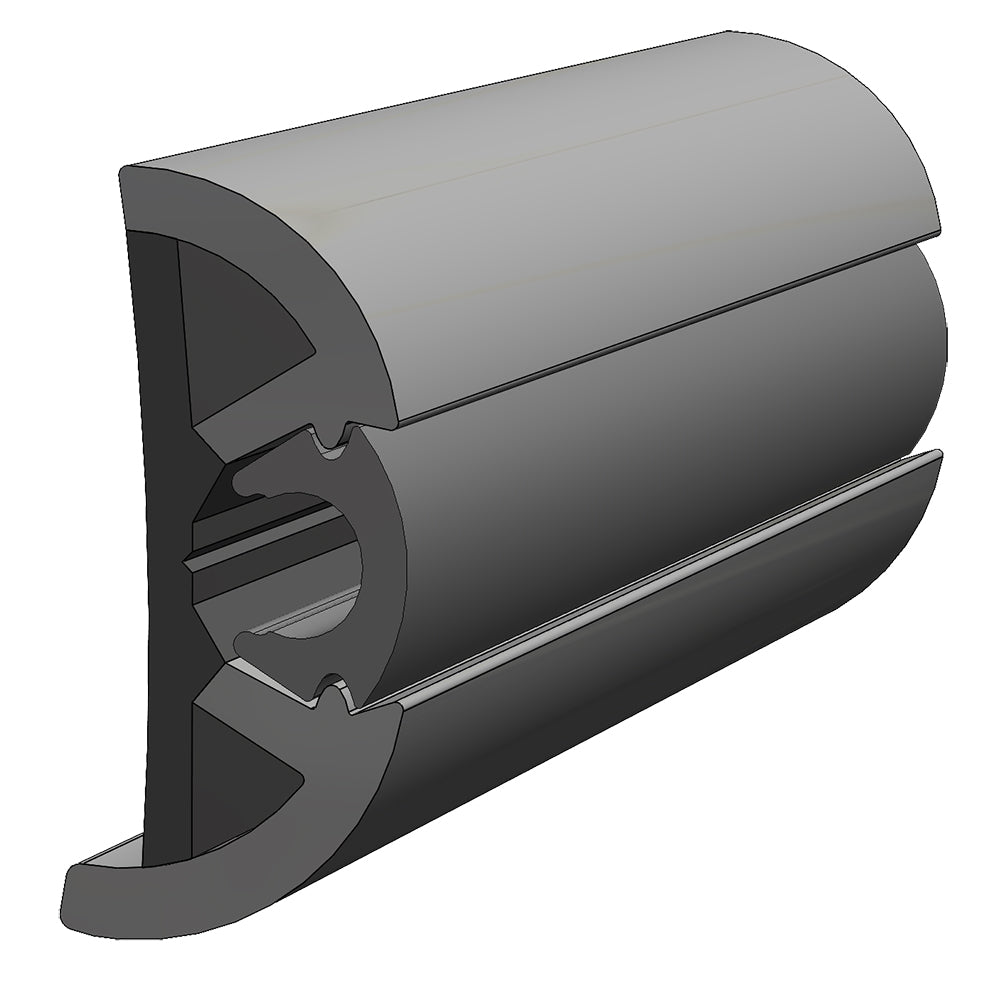 TACO SuproFlex Rub Rail Kit Gray wGray Insert 2H x 2932W x 80L V119990GRD802