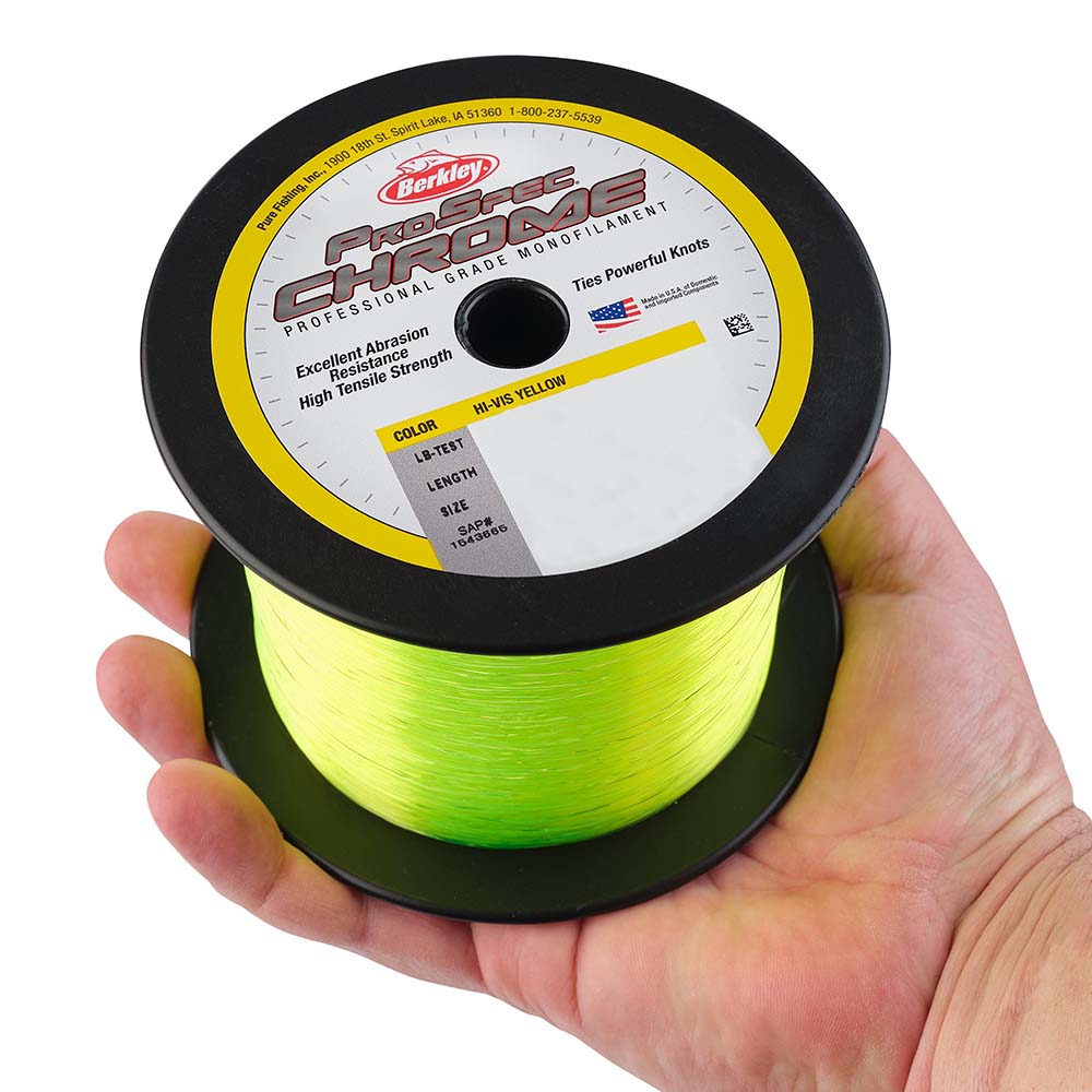 Berkley ProSpec Chrome HiVis Yellow Monofilament 60 lb 1000 yds PSC1B60HVY 1543669