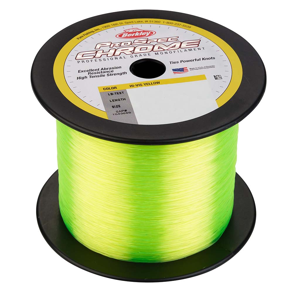 Berkley ProSpec Chrome HiVis Yellow Monofilament 20 lb 1000 yds PSC1B20HVY 1543664