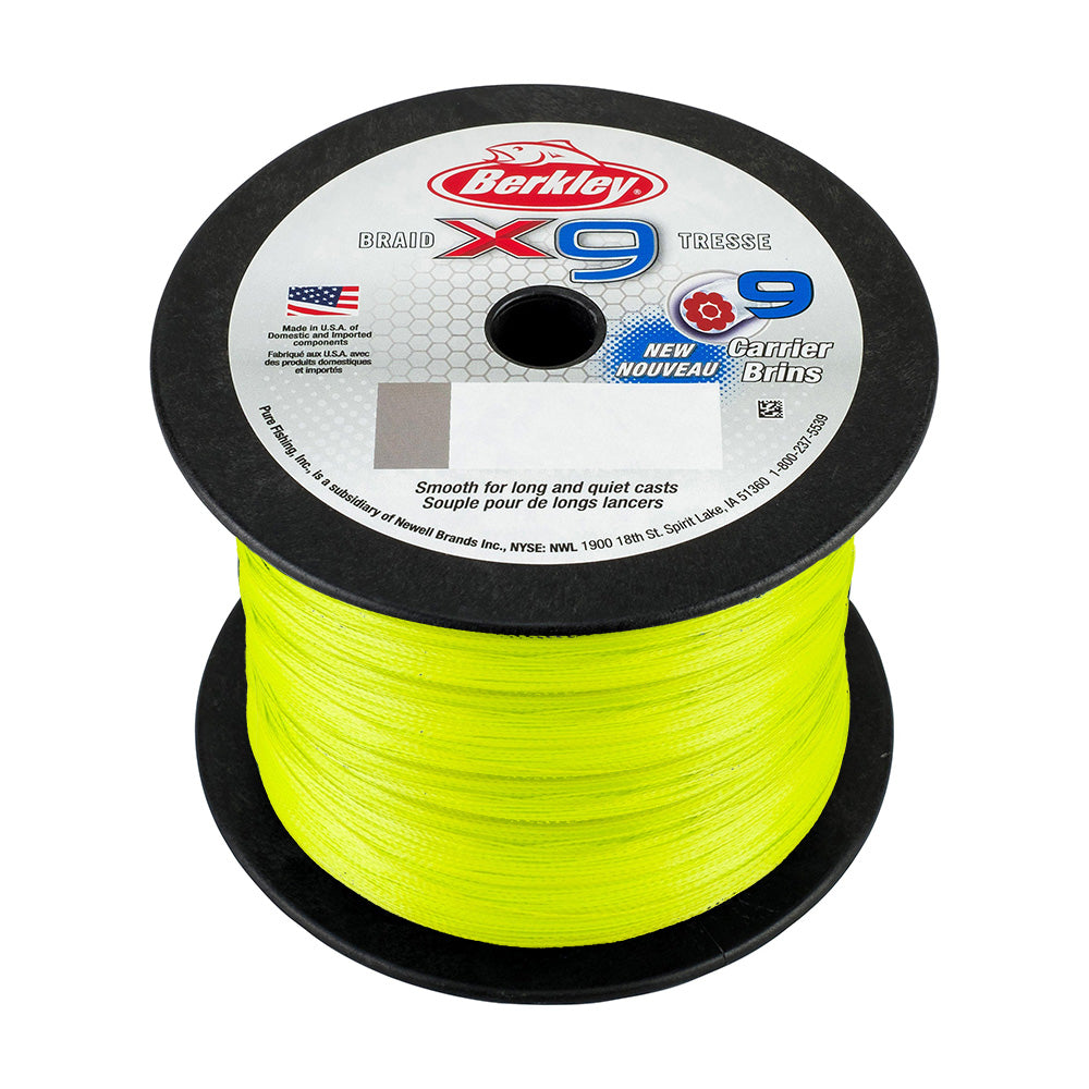 Berkley x9 Flame Green Braid 30lb 2188 yds X9BBK30GG 1486875