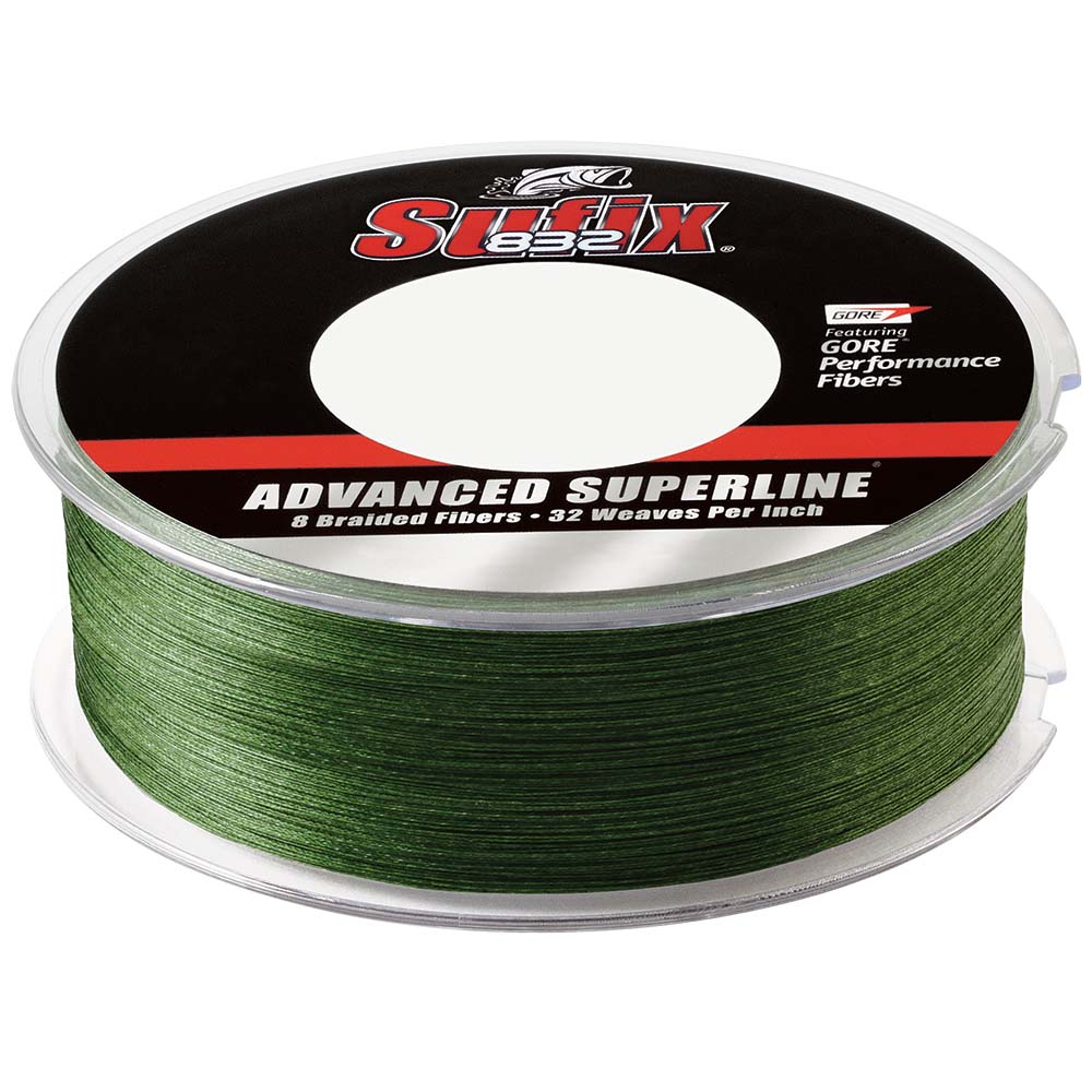 Sufix 832 Advanced Superline Braid 10lb LowVis Green 600 yds 660210G