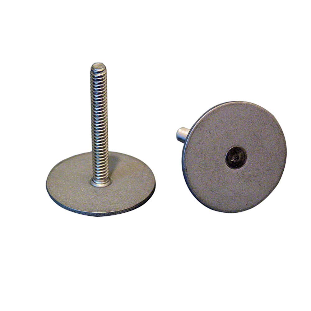 Weld Mount Stainless Steel Stud 125 Base 10 x 24 Threads 100 Tall 15 Quantity 102416