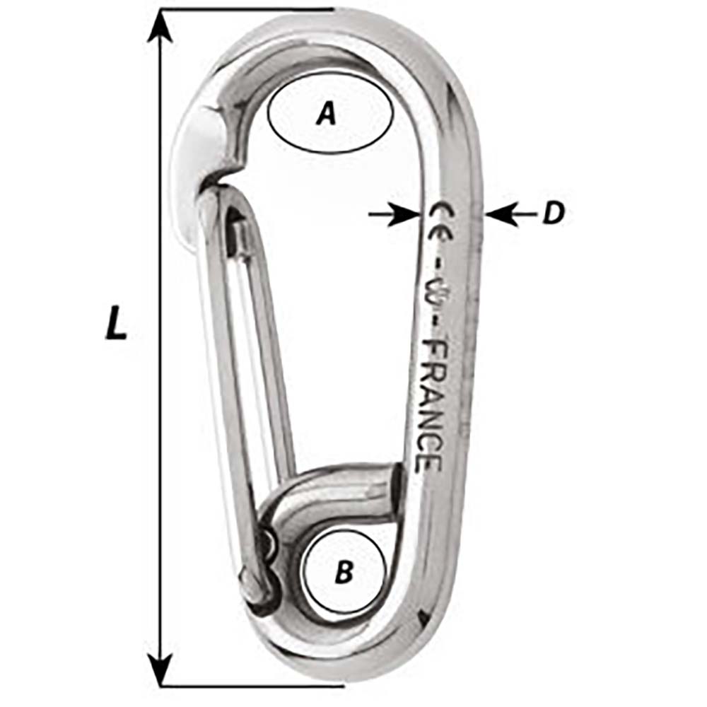 Wichard Symmetric Carbine Hook Length 100mm 1332 2316W