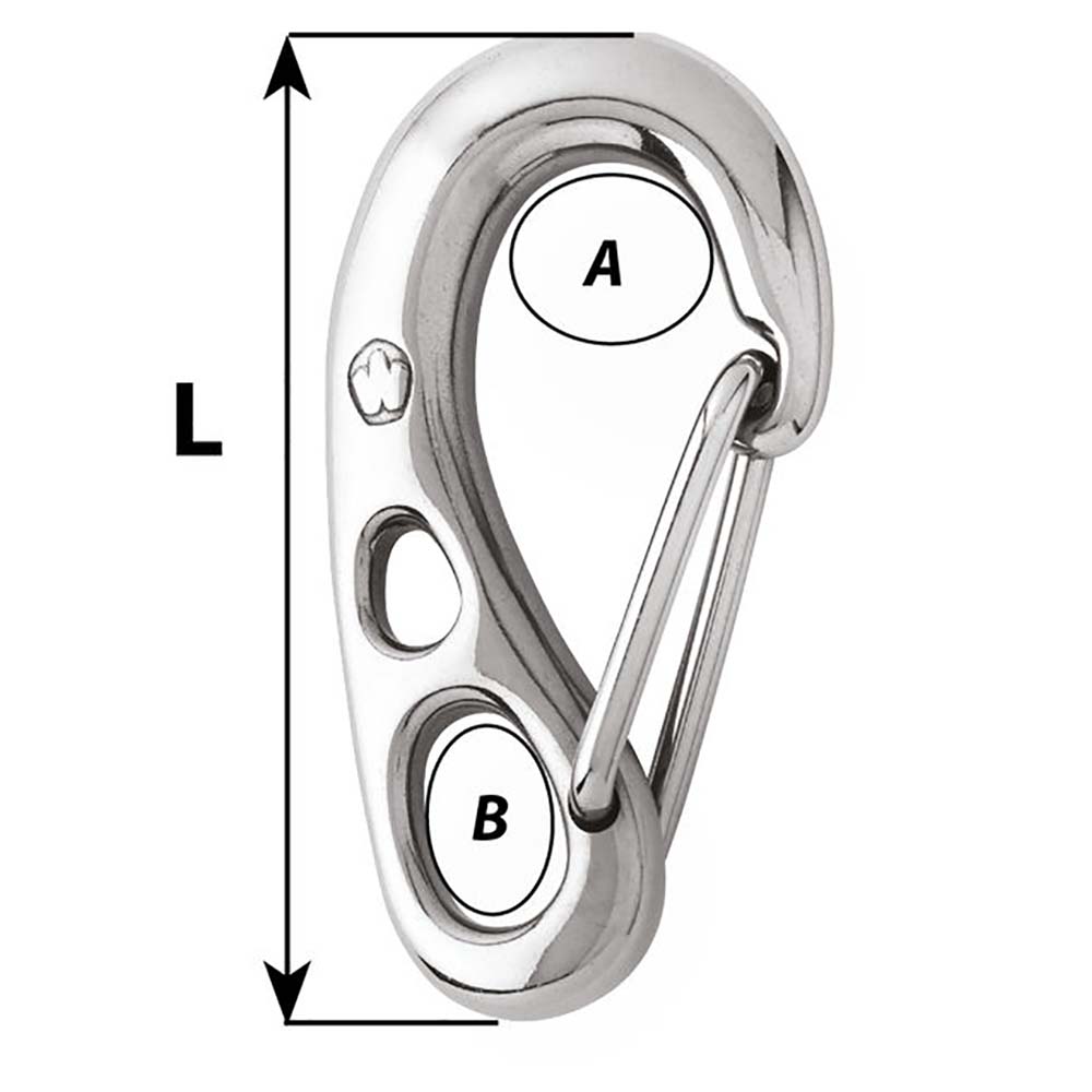 Wichard 3 HR Safety Snap Hook 75mm 2381W