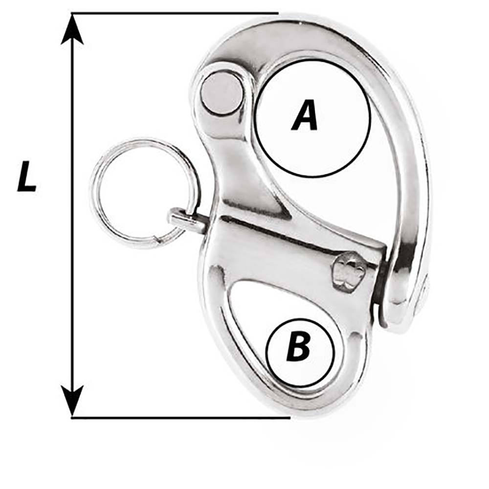 Wichard 2 Snap Shackle wFixed Eye 50mm 2471W