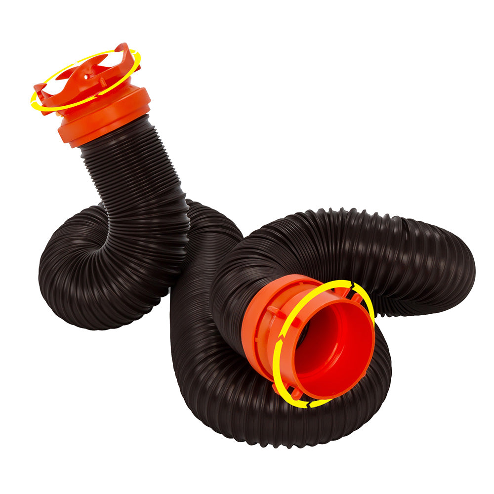 Camco RhinoFLEX 10 Sewer Hose Extension wSwivel Bayonet Lug 39764