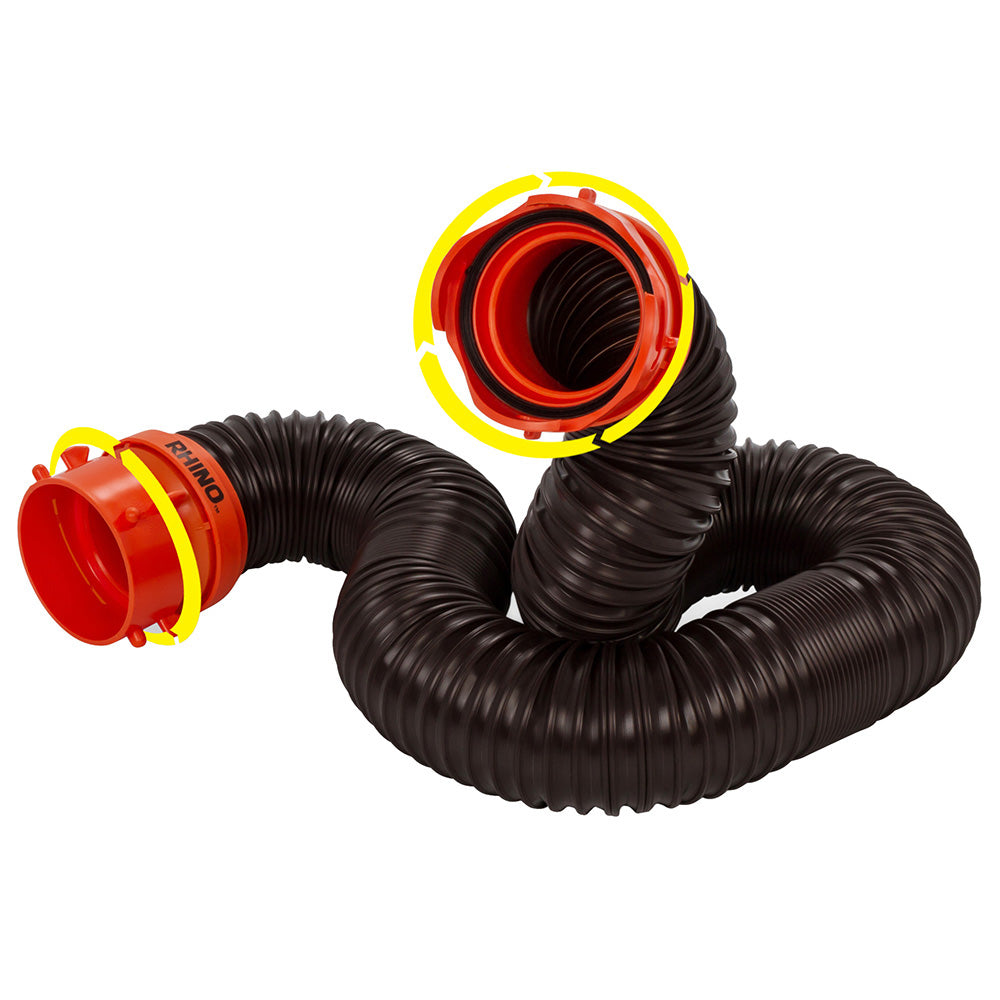Camco RhinoFLEX 5 Sewer Hose Extension wSwivel Bayonet Lug 39765
