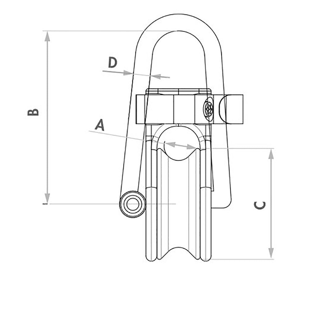 Wichard Soft Snatch Block 12mm Rope Size 36020W