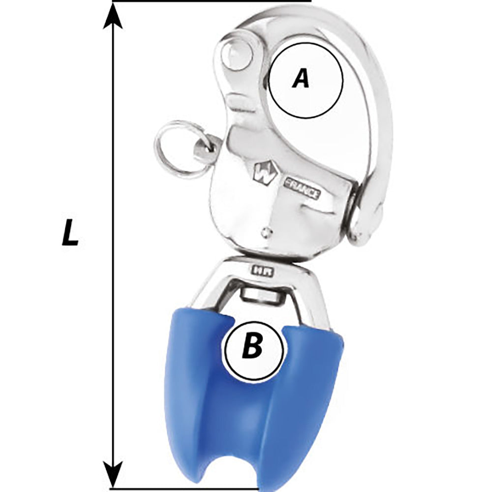 Wichard HR Snap Shackle wThimble Eye Length 334 2493W