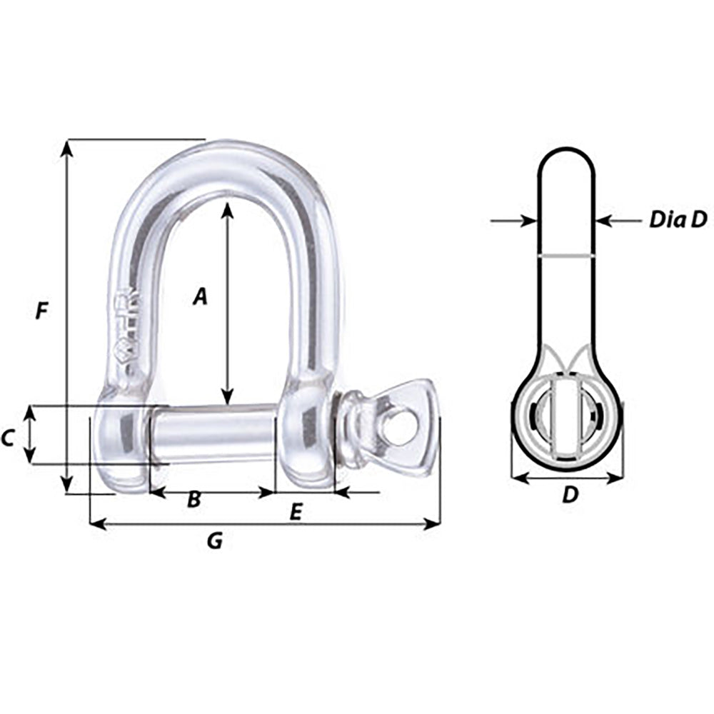 Wichard HR D Shackle Diameter 1532 11206W