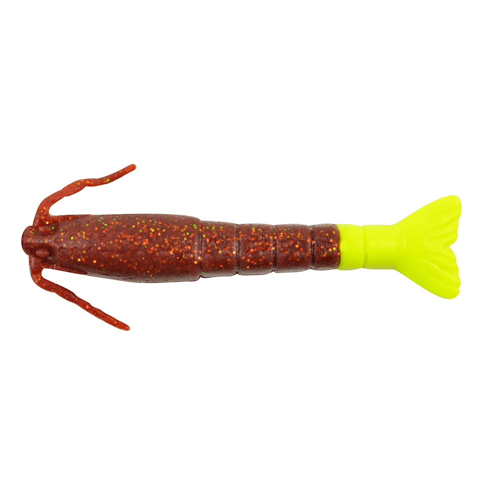 Berkley Gulp Saltwater Shrimp 3 Root Beer GoldChartreuse 1240007