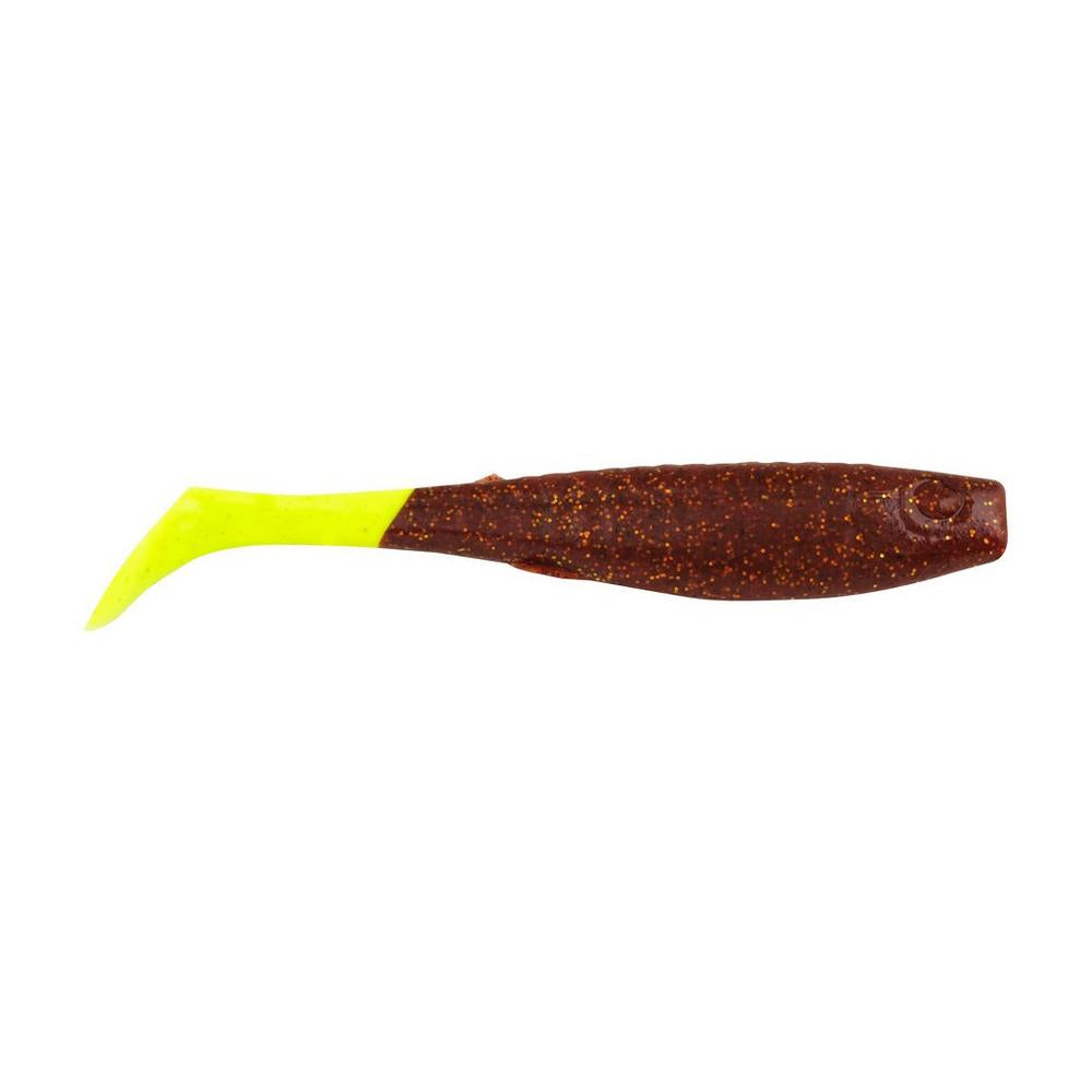 Berkley Gulp Saltwater Paddleshad 4 Root Beer GoldChartreuse 1520451