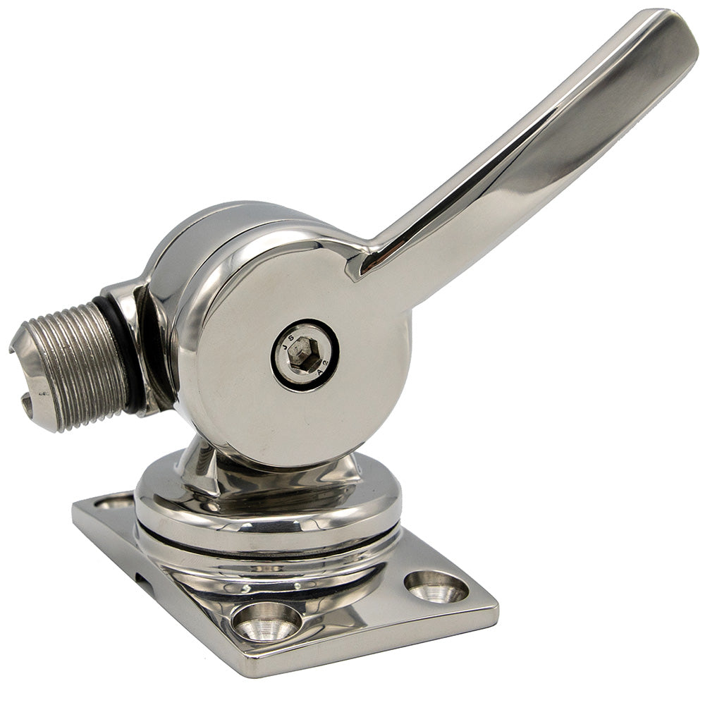 Shakespeare 6187 Sleek Compact Stainless Steel Rotatable 4Way Ratchet Mount 6187