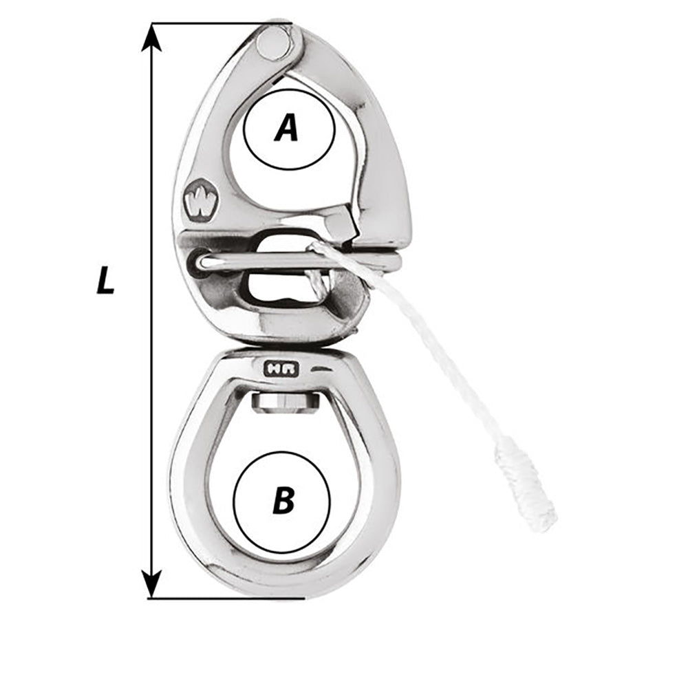 Wichard HR Quick Release Snap Shackle With Large Bail 80mm Length 3532 2773W