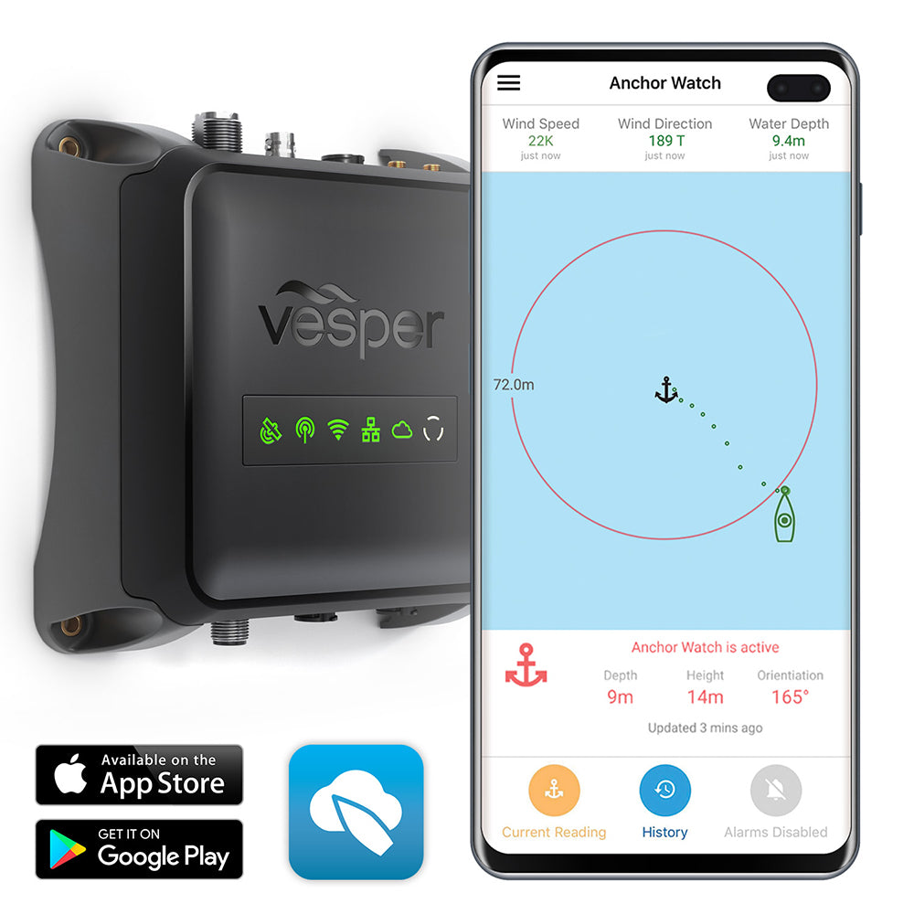 Vesper Cortex M1 Full Class B SOTDMA SmartAIS Transponder wRemote Vessel Monitoring Works Worldwide 0100281520