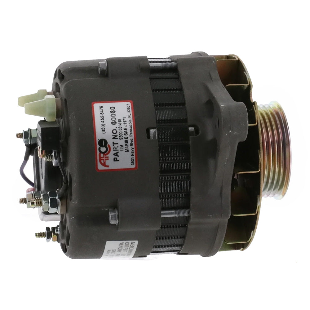 ARCO Marine Premium Replacement Alternator wMultiGroove Serpentine Pulley 12V 65A 60060