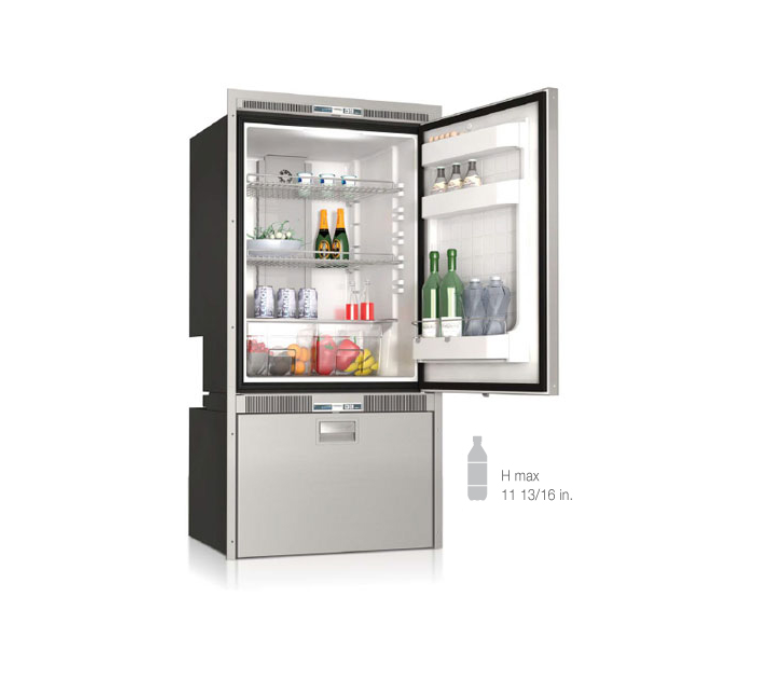 DW250IXN4-EFV Upper Refrigerator Compartment Lower Freezer Compartment