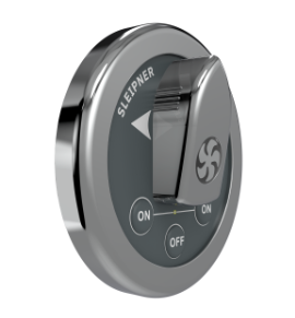 SM8965 Panel, Boat-Shaped Docking Control 12/24v Chrome Bezel, 12/24V, 5-Wire, 2" Cutout