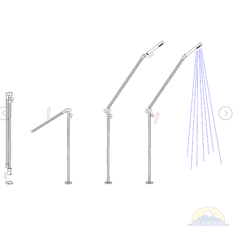 Removable Folding Shower Column