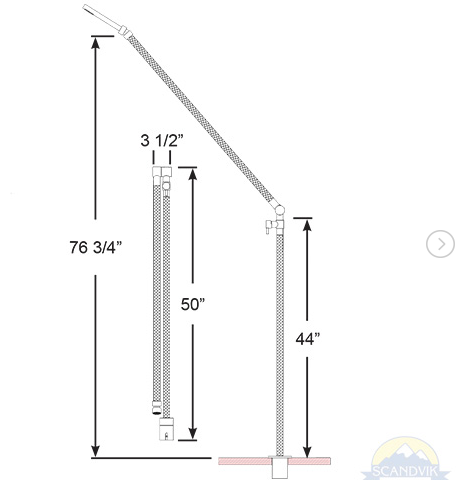 Removable Folding Shower Column