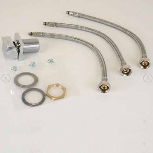 16050 Geometric Bulkhead Shower Mixer