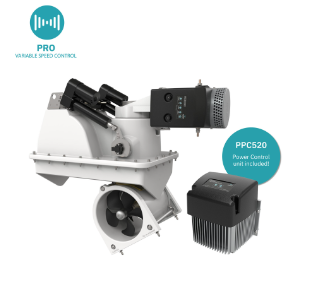ERL130 48v E-Series Retract Thruster Low Profile 130kg 250mm/9.83" ID Tunnel