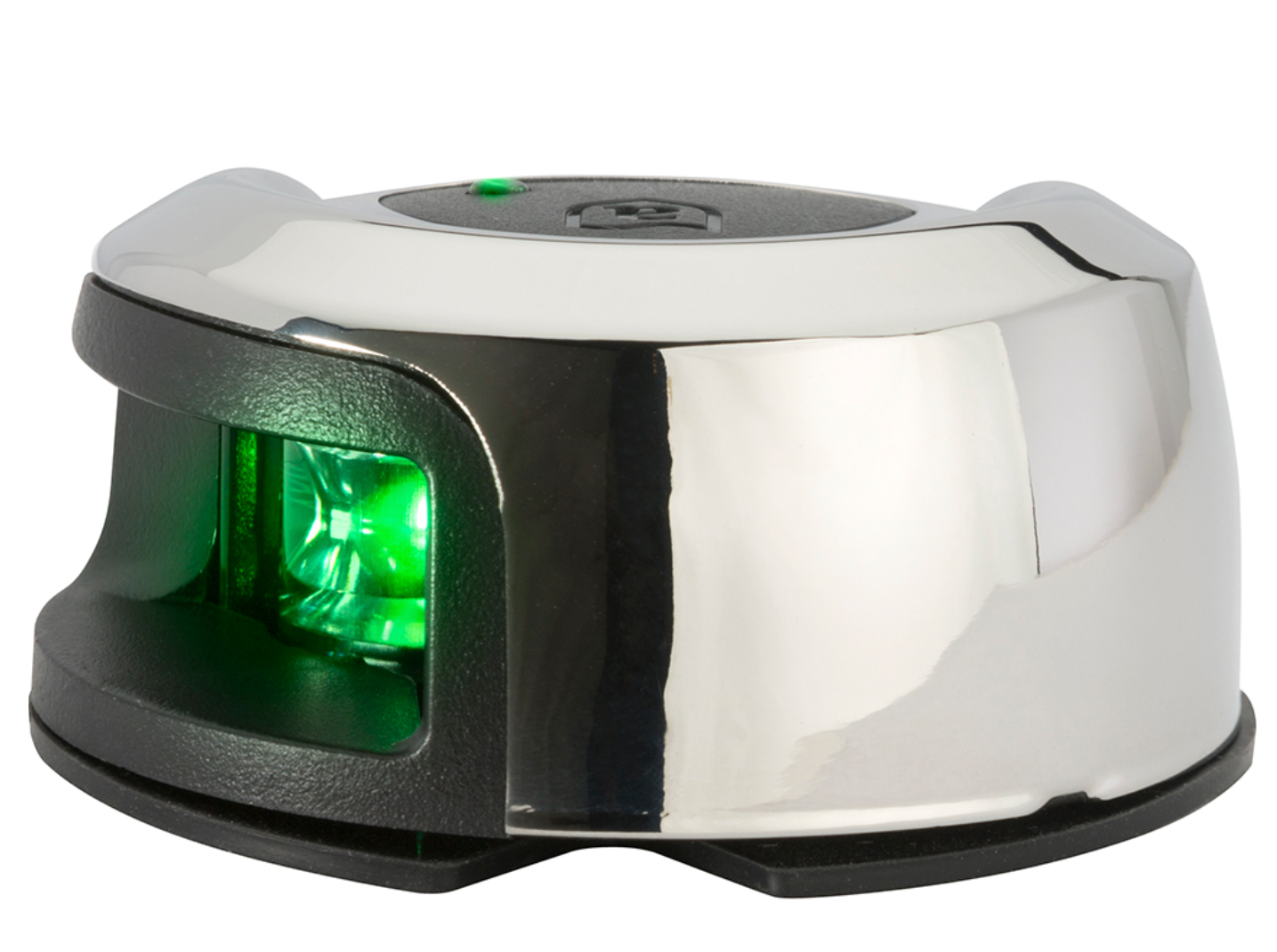 LightArmor Deck Mount Navigation Light - Stainless Steel - Starboard (green) - 2NM