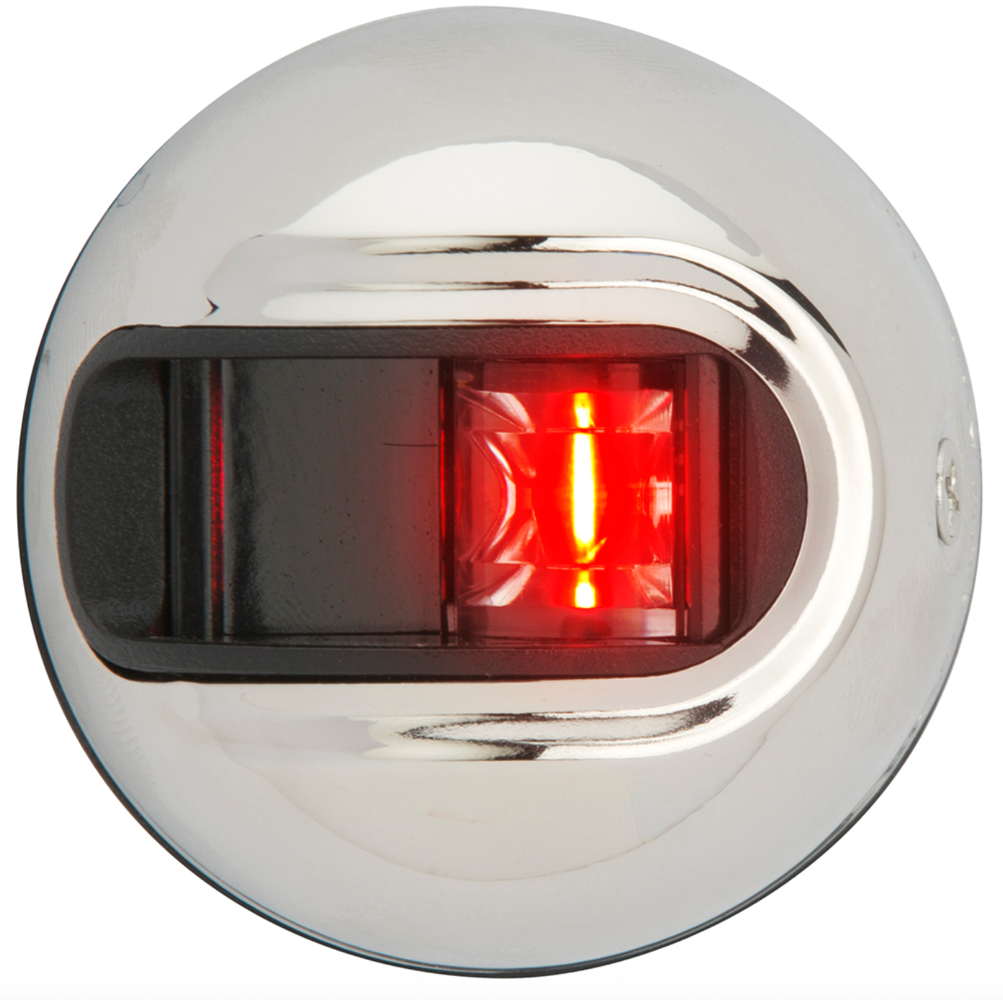 LightArmor Vertical Surface Mount Navigation Light - Port (red) - Stainless Steel - 2NM