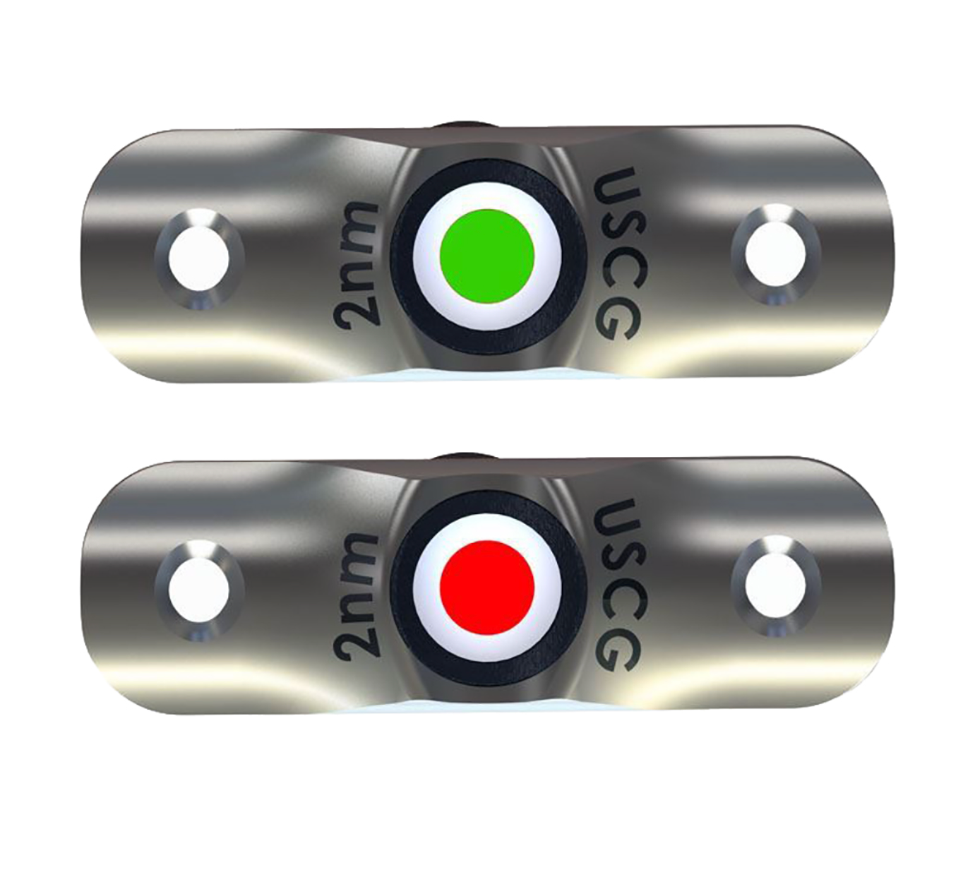 Rub Rail Mounted LED Navigation Light Set - 2-1/2"