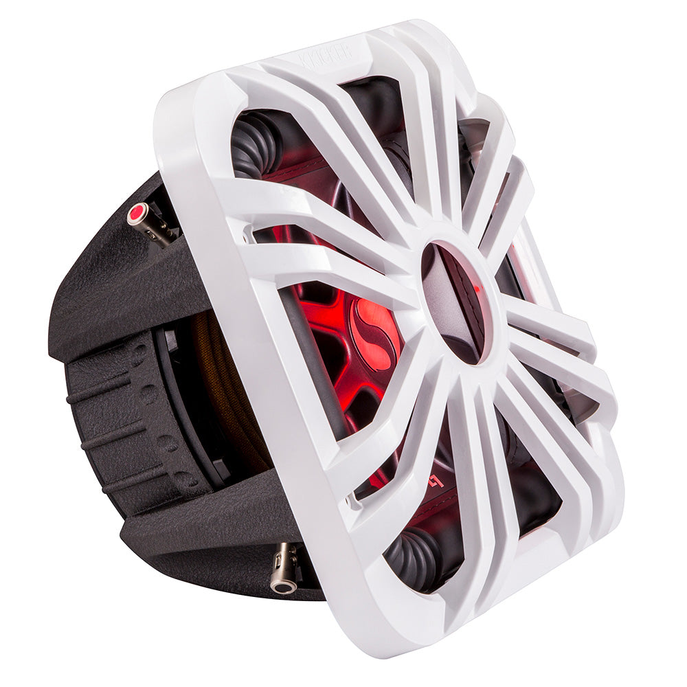 KICKER 12 Square Subwoofer Grille f11S12L7  44L7S12  White LED Lighting 11L712GLW